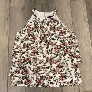WHBM - Floral Pleated Tank - Sm